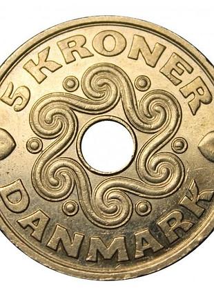 Данія 5 крон, 2005 рік королева маргрете ii №2174