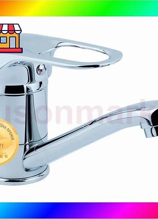 Bs смеситель mj ø40 best mix для кухни гусак прямой 150мм на шпильке aquatica mj-2b129c (9744120) bas77/n