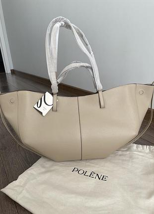 Сумка polene cyme sand camel black ebony