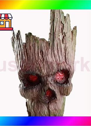 Bs горшочек для цветов best mix и канцелярии грут groot g11 череп bas77/n
