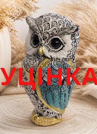 Уценка: статуэтка керамическая сова 7 см (отверстие в нижней части)