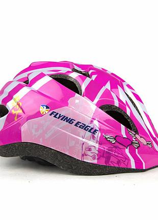 Детский шлем flying eagle v5 pink 48-58 см