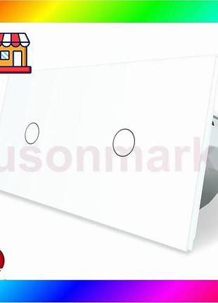 Bs розумний сенсорний zigbee best mix вимикач 2 сенсора (1-1) livolo білий (vl-c701z/c701z-11) bas77/n