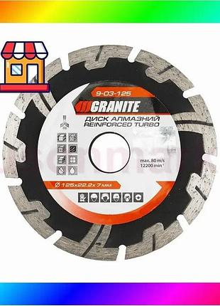 Bs диск алмазний granite best mix turbo reinforced 125×2.2 мм 22-24% 12200 об/хв 9-03-125 bas77/n