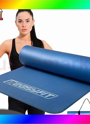 Bs коврик для фитнеса best mix и йоги easyfit nbr 10 мм синий bas77/n