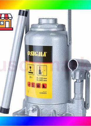 Bs домкрат гидравлический бутылочный best mix 20т h 235-445мм standard sigma (6106201) bas77/n