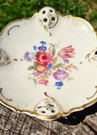 Роскошная тарелочка от всемирно известной мануфактуры rosenthal, "мейсенский букет".