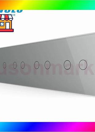 Bs сенсорний вимикач 8 best mix сенсорів (2-2-2-2) livolo сірий скло (vl-c708-15) bas77/n