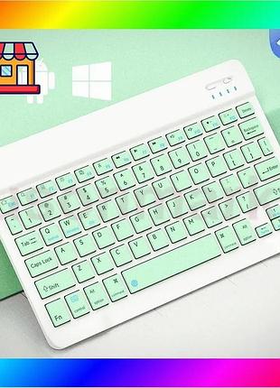 Bs мятный / mint best mix bluetooth-набор: беспроводная клавиатура + мышка, 10 дюймов, универсальный д bas77/n