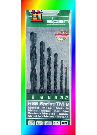 Bs набір свердел по best mix металу hss-sprint tm 6, 6 шт, alpen 0000801122100 bas77/n