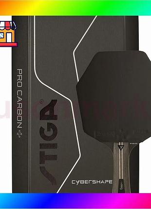 Bs ракетка для настільного best mix тенісу stiga pro carbon plus cybershape 5 star fl (1215-0401-35) bas77/n