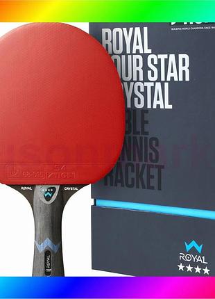 Bs ракетка для настольного best mix тенниса stiga royal crystal 4 star fl (1214-2818-01) bas77/n