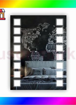 Bs зеркало с led best mix подсветкой sr-026 (600х800мм) bas77/n