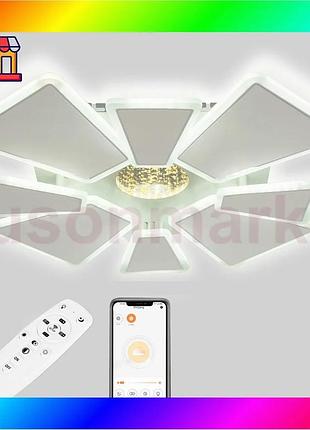 Bs стельова led люстра, best mix світлодіодний світильник sunlight 5891/4+4 bas77/n