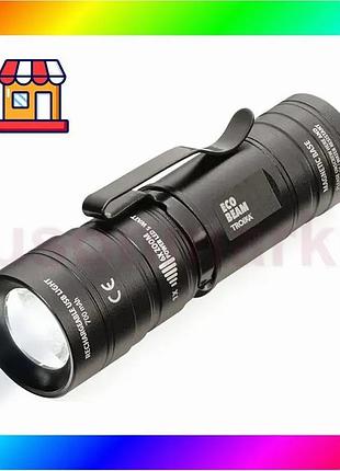 Bs фонарик troika eco best mix beam с usb-зарядкой алюминиевый черный bas77/n