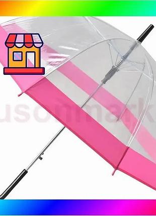 Bs парасолька semi line best mix transparent-pink (2507-5) bas77/n