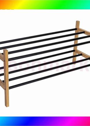 Bs полиця для взуття best mix casa si shoe rack bamboo (cs92307w04) bas77/n