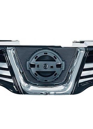 Решетка радиатора nissan qashqai 2010-2014, черная, с хромированной накладкой, avtm, 185027990