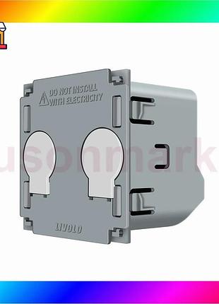Bs умный сенсорный выключатель best mix livolo zigbee, 2-сенсорный, проходной/крестный, 5а 230в, без н bas77/n