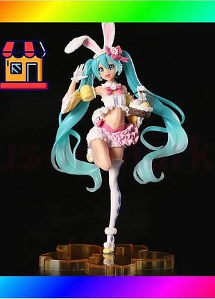 Bs фигурка хацунэ мику best mix (hatsune miku) 23 см – аниме-кукла с ушками кролика, коллекционная мод bas77/n