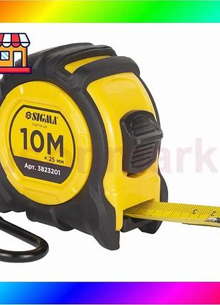 Bs рулетка магнітна гумова best mix advanced нейлонове покриття 10м×25мм sigma (3823201) bas77/n