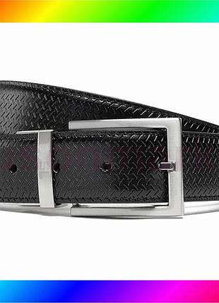 Bs ремень мужской кожаный best mix semi line black/brown (p8232-0 l) bas77/n