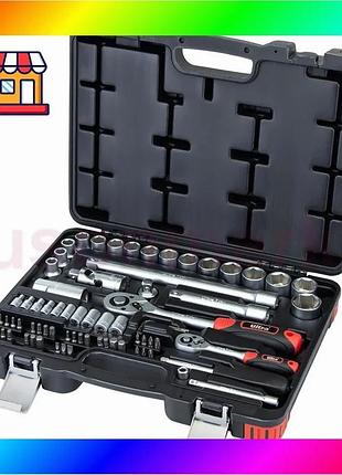 Bs набір торцевих насадок best mix і біт 1/4", 1/2" 72шт crv taiwan ultra (6003112) bas77/n