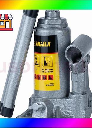 Bs домкрат гидравлический бутылочный best mix 2т h 148-278мм standard sigma (6106021) bas77/n