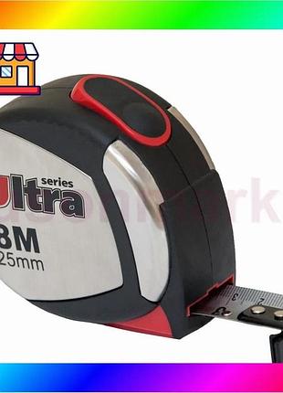 Bs рулетка магнитная, нейлоновое best mix покрытие 8м×25мм ultra (3822082) bas77/n