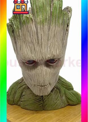 Bs горшочек для цветов best mix и канцелярии грут groot g5 с круглой подставкой bas77/n