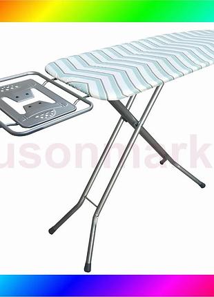 Bs дошка для прасування best mix casa si elegance 125x41 grey/blue zigzag (cs93589g) bas77/n