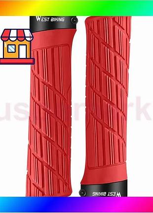 Bs грипсы велосипедные west best mix biking yp0804063 с двумя замками ручки на руль red bas77/n