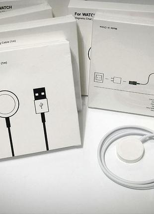 Магнітний зарядний кабель для apple watch (1 метр) usb-a white