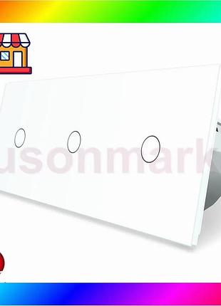 Bs розумний сенсорний zigbee best mix вимикач 3 сенсорів (1-1-1) livolo білий (vl-c701z/c701z/c701z-11 bas77/n