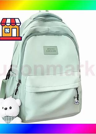 Bs рюкзак підлітковий 633227 best mix з брелоком 20-35l green bas77/n