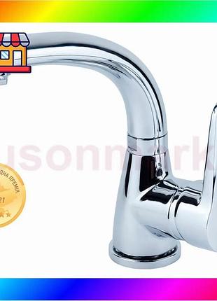 Bs змішувач hl ø35 best mix для раковини гусак вигнутий на гайці aquatica hl-1a230c (9734000) bas77/n
