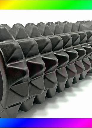 Bs масажний ролик easyfit best mix solid grid roller 45 см v.2.2s чорний bas77/n