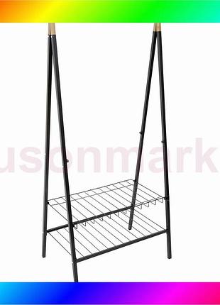 Bs стойка для одежды best mix casa si garment rack bamboo black (cs92308w04) bas77/n