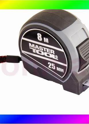 Bs рулетка mastertool 8 best mix м×25 мм фиксатор холста кнопка stop нейлоновое покрытие металлическая bas77/n