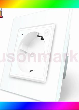 Bs умная розетка zigbee best mix с заземлением livolo белый (vl-fctc16az-2wp) bas77/n