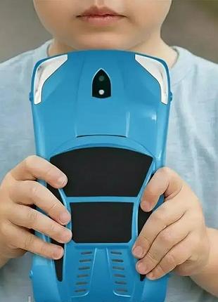 Детский планшет в форме авто 7", android, 2 камеры, wi-fi, kidiby f1, синий / планшет для детей под сим-карту / игровой планшет 3