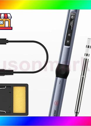 Bs паяльник fnirsi hs-01-bc2-bk best mix usb dc96w pd65w + 1 жало bas77/n