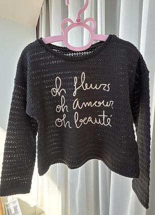Кофта для дівчинки, zara, графітова, 116 см 2