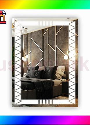 Bs дзеркало з led best mix підсвіткою sr-086 (600х800мм) bas77/n