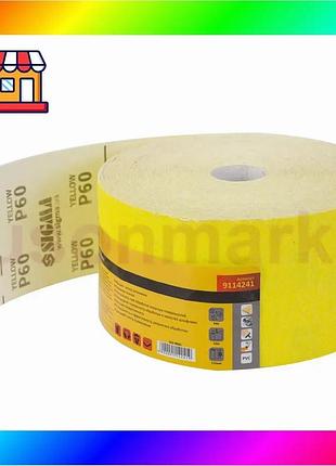 Bs шлифовальная бумага рулон best mix 115мм×50м p60 sigma (9114241) bas77/n