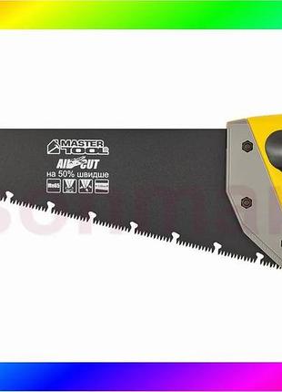 Bs ножовка столярная mastertool best mix black alligator 350 мм 9tpi max cut закаленный зуб 3-d заточк bas77/n