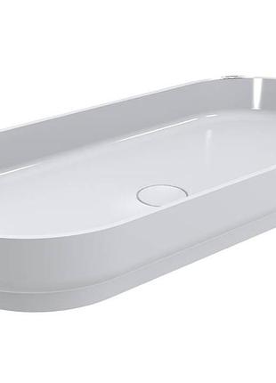 Раковина miraggio marta 900 (0000692) miramarble | глянцевая | накладной | белый