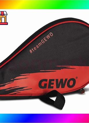 Bs чохол для ракетки best mix gewo round cover wave з відділенням для м'ячів black/red (109679130) bas77/n