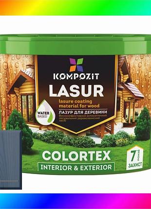 Bs лазурь для древесины best mix colortex, полуглянцевая, 0,9 л, графит. bas77/n