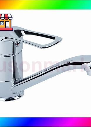 Bs смеситель s43 ø40 best mix для кухни гусак прямой 150мм на шпильке tau sm-2b144c (9843120) bas77/n